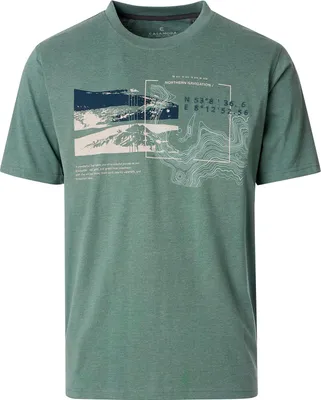 Produktbild von CasaModa Übergrößen T-Shirt agavengrün melange Print