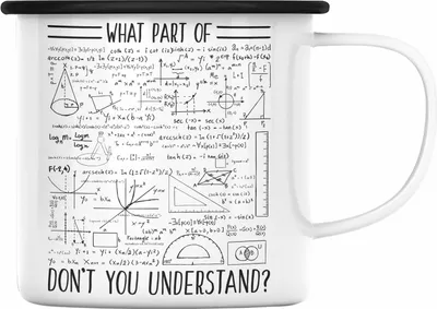 Produktbild von Trendation - Lustiges Geschenk Welchen Tell Von Verstehst du Nicht Emaille Tasse Mathematiker Physiker Mathelehrer Geschenkidee (Schwarz)