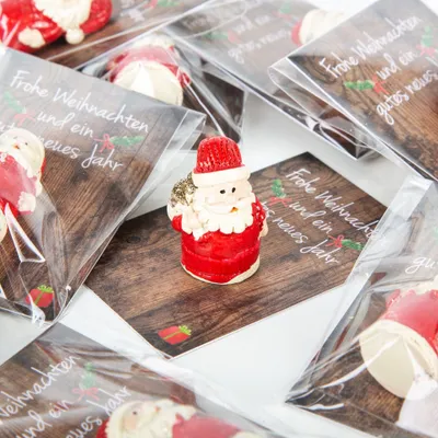 Produktbild von 10 kleine Weihnachtsgeschenke - Mini Nikolaus mit Weihnachtskarte