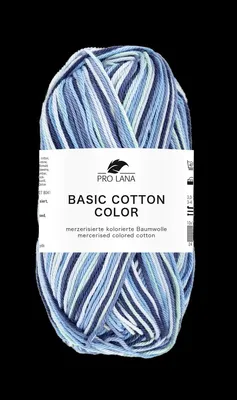 Produktbild von Pro Lana Basic Baumwolle color 100 % Baumwolle (mercerisiert, gekämmt,gasiert)gländend,dünn,Häkelgarn, 84