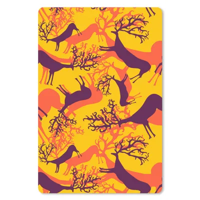 Produktbild von MuchoWow® Mauspad Mousepad Muster - Hirsche - Farben 18x27 cm - Mousepads - Maus Mat - Pad - Mausunterlage
