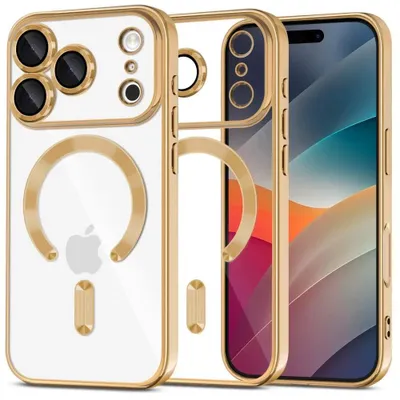 Image de Étui Tech-Protect MagFlex MagSafe pour iPhone 17 Pro - Or transparent