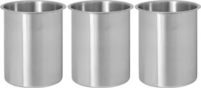 Zdjęcie produktu dla Moritz 3x puszka ze stali nierdzewnej na etanol 300 ml bioetanol puszka na żel do spalania kominek stołowy kominek stołowy