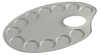 Produktbild von Talens - ovale Mischpalette mit 12 Mischfächern, aus Metall