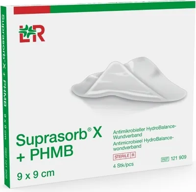 Zdjęcie produktu dla Suprasorb X + PHMB HydroBalance opatrunek na ranę 14x20cm, 4 szt. VER