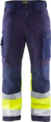 Produktbild von Blakläder High Vis Softshell Bundhose 1562 2517 in zwei Farben, Farbe:marineblau/gelb, Größe:58