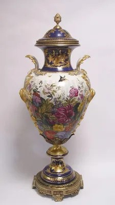 Image de Casa Padrino Vase de luxe en porcelaine avec couvercle H. 93 cm - Décoration baroque
