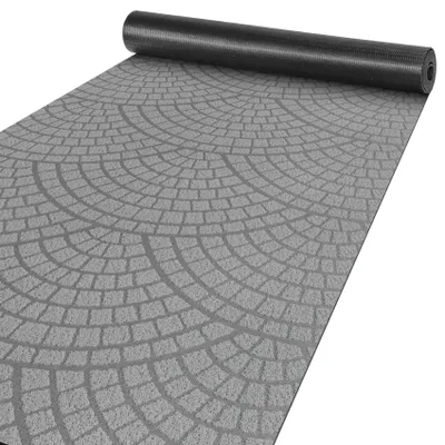 Immagine prodotto di Tappeto antiscivolo in velluto, resistente allo sporco, spessore 3 mm, dimensioni 67 x 350 cm, colore grigio