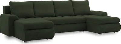 Produktbild von Ecksofa mit Schlaffunktion,  3 Bettkästen, U-förmig, Schlaffläche 270x140cm, Flaschengrün