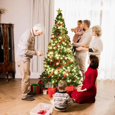 Immagine prodotto di Albero di Natale albero di Natale artificiale con supporto in metallo 150-240 cm verde-210 cm