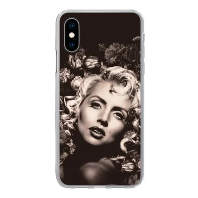 Produktbild von MuchoWow® Handyhülle Schutzhülle Hülle für iPhone X Frau - Blumen - Schmetterling Silikon Softcase Handy Hülle - Handyhülle