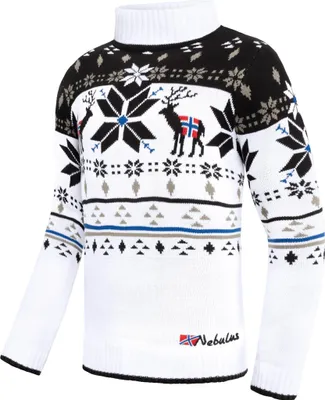 Produktbild von Nebulus Norweger Strickpullover STAG Herren, lässiger Pullover , vielseitig , P6170 - Herren, weiß-schwarz, S