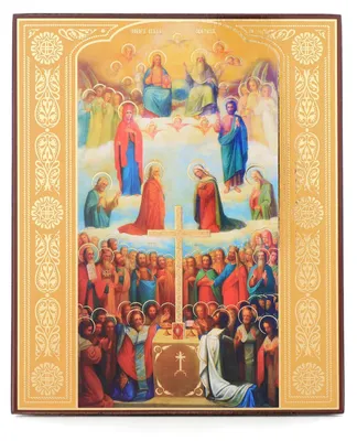 Holz-Ikone Kathedrale aller Heilenden 15x18cm