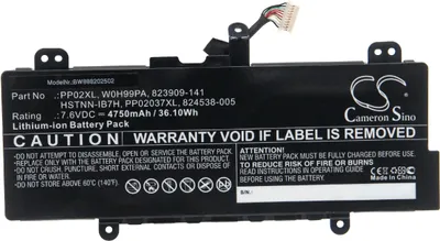 Produktbild von vhbw Akku kompatibel mit HP Pavilion 11-S003TU, 11-S001TU, 11-S002TU Notebook (4750 mAh, 7,6 V, Li-Ion)