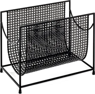 Produktbild von HAKU Zeitungsständer schwarz - Metall, B/H/T: 37x30x22 cm