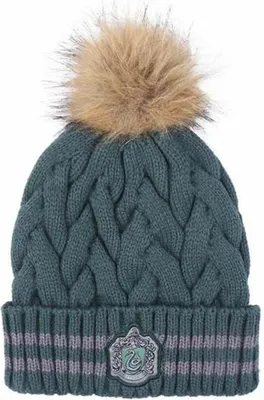 Zdjęcie produktu dla HaHarry Potter Beanie Pompon Slytherin ciemnozielony