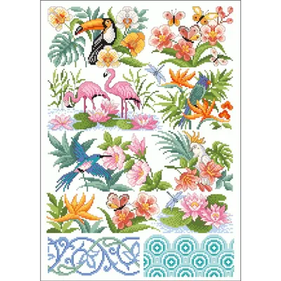 Zdjęcie produktu dla Lindner´s Kreuzstiche Zählmuster Vorlage "Exotic World", 086