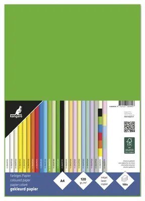 Obrázok produktu pre kangaro Multifunkčný papier DIN A4 120 g/m² zelený 100 listov