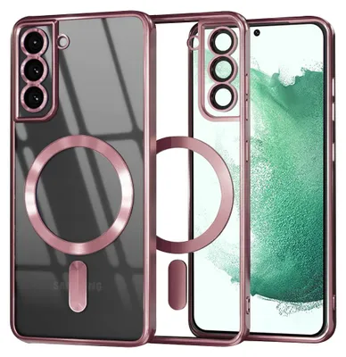 Produktbild von Techsuit Luxury Crystal Back Cover Hülle mit MagSafe für Samsung Galaxy S22 Plus - Rosa