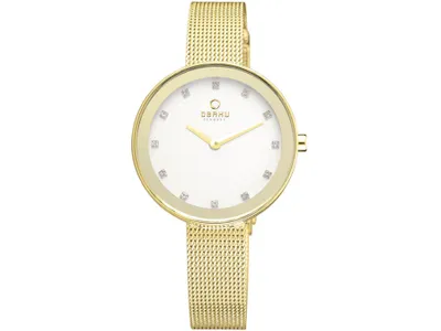 Obrázek produktu pro Dámské hodinky Obaku Denmark V161LXGIMG CYRKONIE zlaté