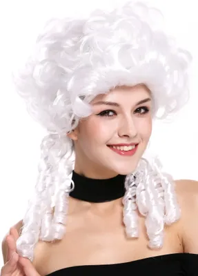 Produktbild von WIG ME UP Perücke Barock Spirallocken Toupiert Weiß DH1009-ZA62