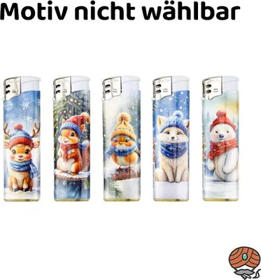 Produktbild von Wild Fire Weihnachten Tiere Piezo Feuerzeug, Design zufällig