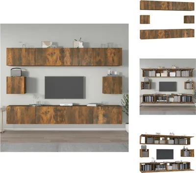 Obrázek produktu pro vidaXL 6dílná sada TV skříněk z materiálu na bázi dřeva - TV nábytek