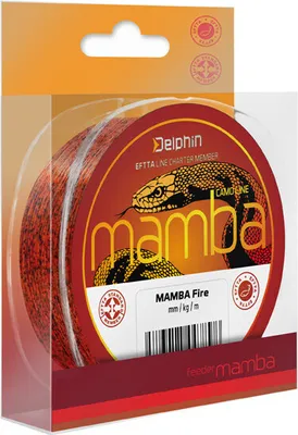 Obrázok produktu pre DELPHIN MAMBA Feeder, 200 m, 0,16 mm, 2,5 kg, červený, monofilný feederový vlasec, 101002760