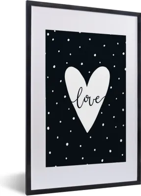 Produktbild von MuchoWow® MuchoWow® Gerahmtes Poster Zitat - Liebe - Kind - Jungen - Mädchen - Baby 40x60 cm - Poster mit zchwarzem Bilderrahmen - Poster in Rahmen