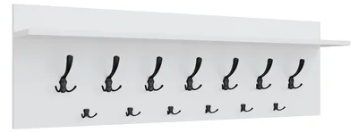 Obrázek produktu pro Velký věšák na šaty, 120 cm, 13 háčků na oblečení, bílý + černý