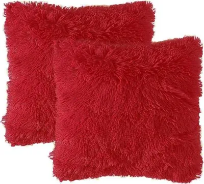 Produktbild von 2er Set Kissenbezüge Künstlich Pelz Sofakissen Dekorative Dekokissen Kuschelkissen Plüschkissen Kuschelig Couchkissen Superweich Kissen Flauschig Kissenbezug für Sofa 40x40 cm Schwarz