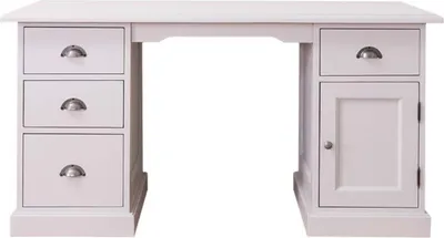 Obrázek produktu pro Stůl Casa Padrino ve venkovském stylu bílý 152 x 70 x v. 78 cm - Kancelářský nábytek ve venkovském stylu