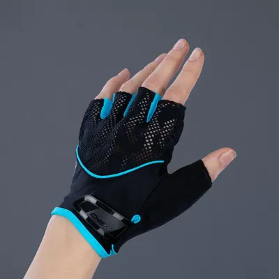 Produktbild von CHIBA Lady Gel - Radhandschuhe Damen XS schwarz/türkis mit Gelpolsterung