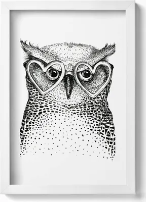 Produktbild von Handgezeichnete Illustrationen– Wandbild mit Rahmen – Gerahmtes Bild  – Wanddekoration – 20x30 cm – Weiß