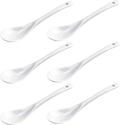 Obrázok produktu pre 6-dielna súprava lyžičiek na vajíčka z PORCELÁNU - lyžička na vajíčka - dezertná lyžička - príbor