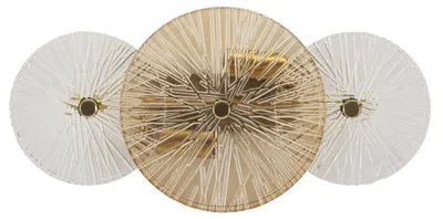 Produktbild von Mauro Ferretti Wandleuchte Osaka Glas Eisen Gold Braun 42x8x20 cm