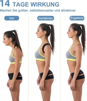 Produktbild von Rücken Geradehalter, Haltungstrainer zur Haltungskorrektur – mit verstellbarem Rückengurt und die Linderung von Nacken-, Schulter- und Oberen Rückenschmerzen für Männer und Frauen