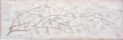 Produktbild von Handgefertigtes Ölgemälde - Motiv: Zweige - 40 x 120cm
