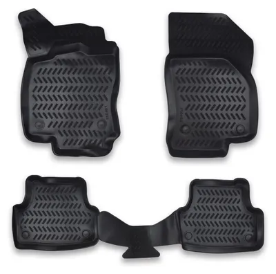 Obrázek produktu pro Sada 4 kusů 3D gumových rohoží do interiéru z TPE gumy (řada X) pro SEAT ATECA 2017+