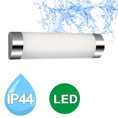Immagine prodotto di Lampada a specchio BRILONER ROD, protezione dagli spruzzi d'acqua IP44, luce bianca neutra, colore cromo, 37,5 x 8,7 x 5,2 cm