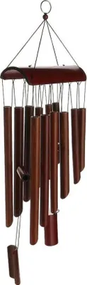 Produktbild von Handgefertigter Windspiel – Holz und Messing