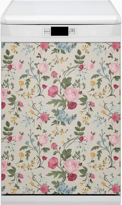 Produktbild von Geschirrspüle Magnet für Spülmaschine Magnetmatte Küche Magnete  Dekorative 45x80 cm  - Farbige Blumen