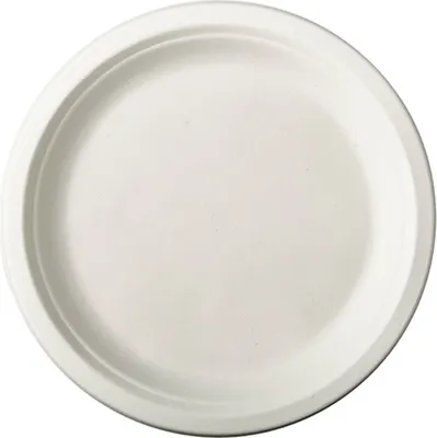 Immagine prodotto di PAPSTAR piatto di canna da zucchero "puro" rotondo diametro: 260 mm bianco 50 pezzi