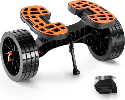 Obrázek produktu pro Vozík na kajak 655x305x310mm - Hliníková slitina - Nosnost až 145kg - Dvojitý pásový design - Příslušenství k vozíku na loď - Vozík na přepravu kajaků a kánoí - Surfovací vozík s přívěsem na loď - Skládací loď