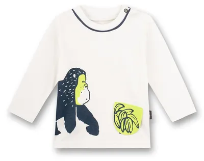 Produktbild von Sanetta Kidswear Jungen-Langarmshirt off-white Gorilla 62