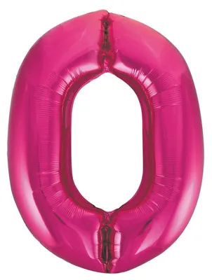 Produktbild von Folienballon 34 rosa Zahl 0 1 Stk.