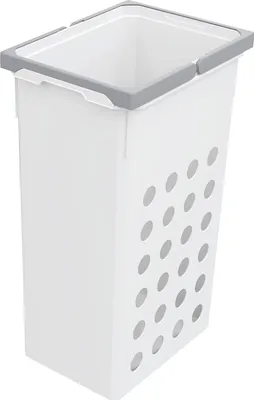 Immagine prodotto di Vauth Sagel cesto portabiancheria 21l Wash - pratico cesto portabiancheria stretto con circolazione d'aria ottimale, cesto portabiancheria in plastica, 35 litri bianco