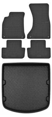 Produktbild von Gummimatten + Kofferraumwanne für Audi A5 8T 2008-2018 – Schwarz, passgenau – Wielganizator