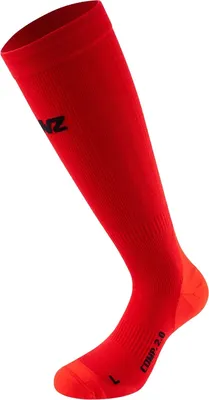 Image de Lenz Chaussettes de compression unies 2.0 Merino , Rouge, M