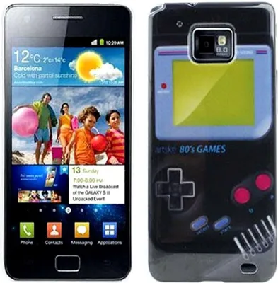 Produktbild von Hard Case Hülle Gameboy für Handy Samsung Galaxy s2 i9100 schwarz